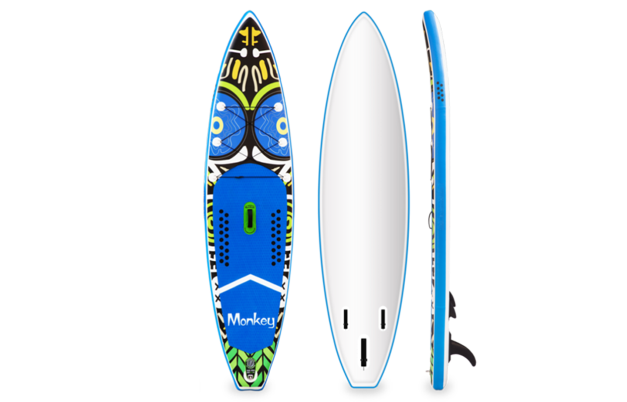 Monkey SUP 11' Inflatable Stand Up Paddle Board Action Tremblant